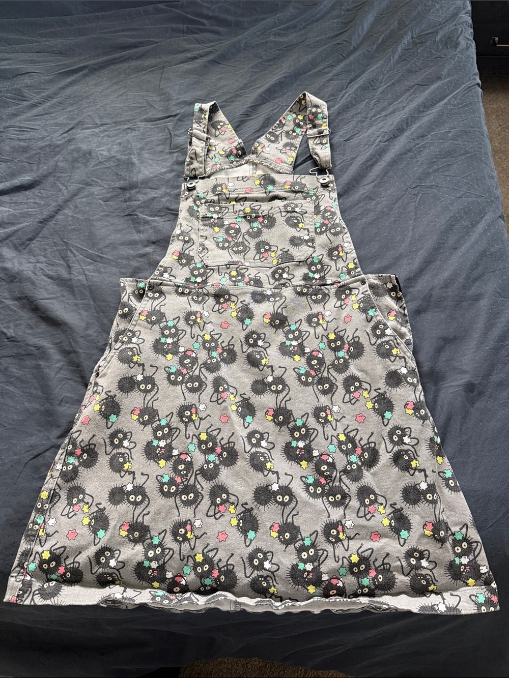 Women studio ghilbi denim overall dress